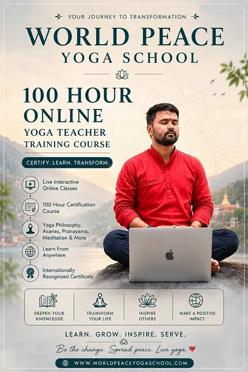 World Peace Yoga School Online Course Poster