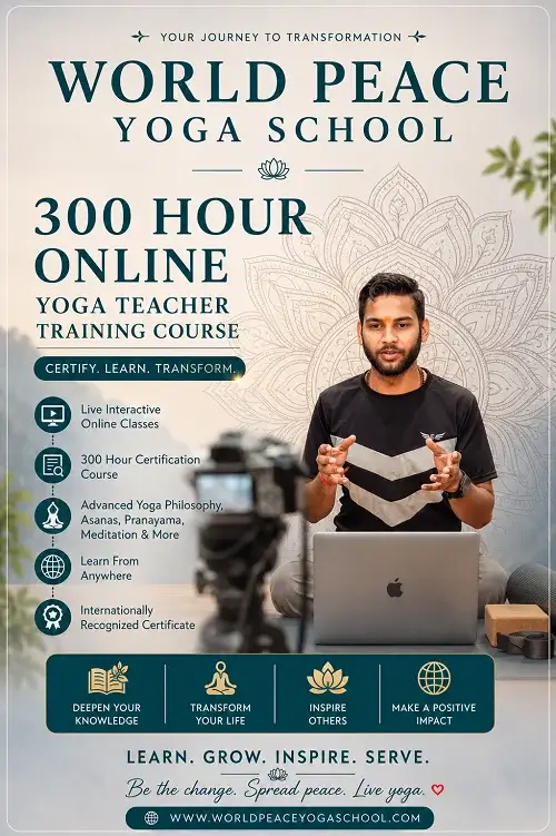 World Peace Yoga School Online Course Poster