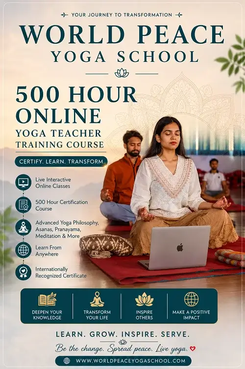 World Peace Yoga School Online Course Poster